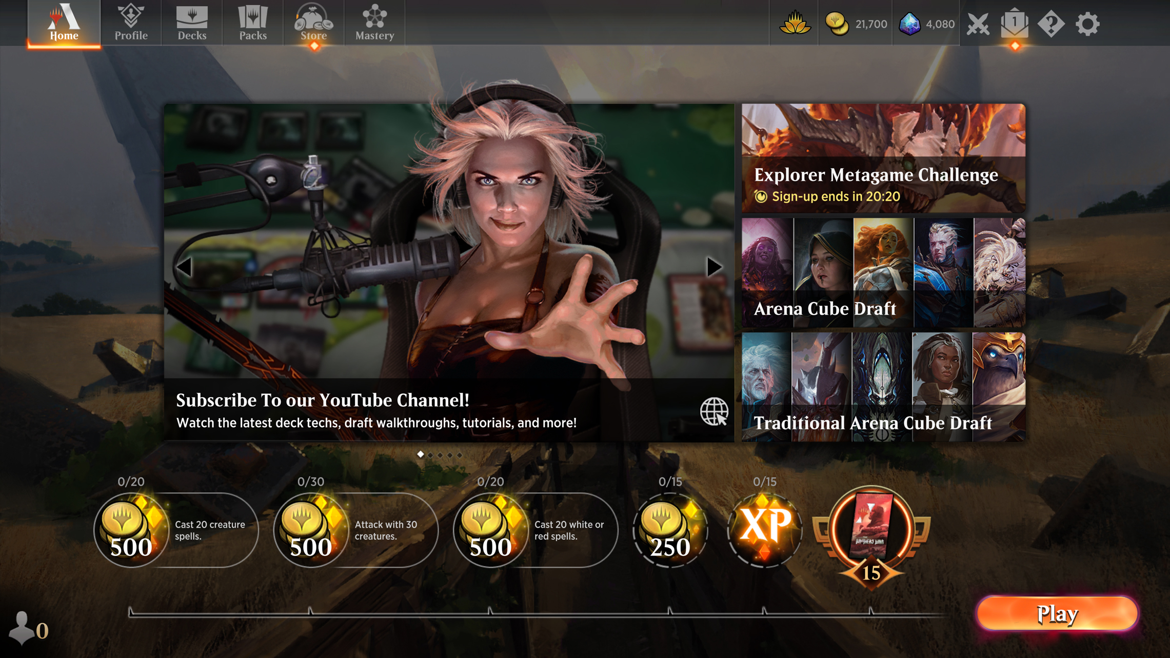 MTG Arena, Home