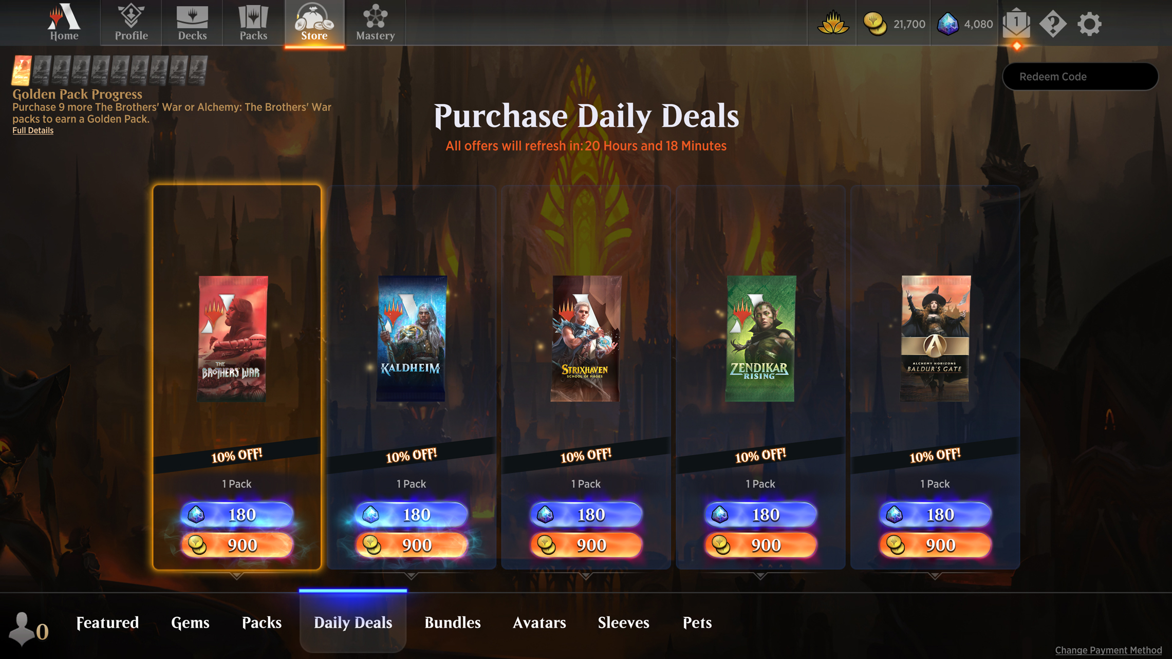 MTG Arena, Daily Deals
