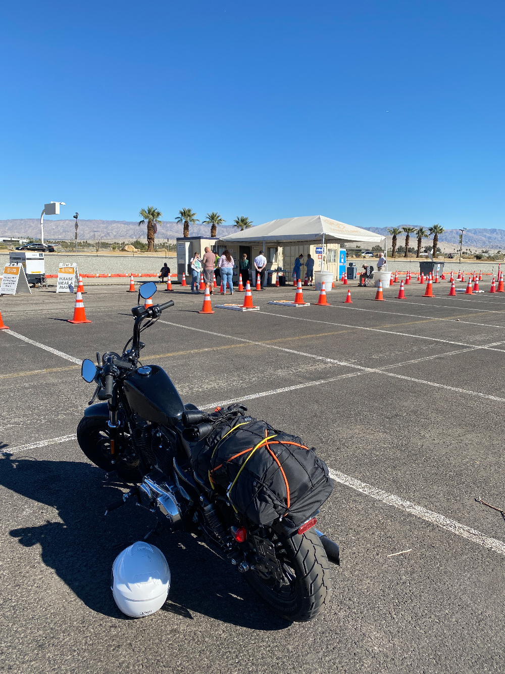 Covid test center at the Palm Springs Airport