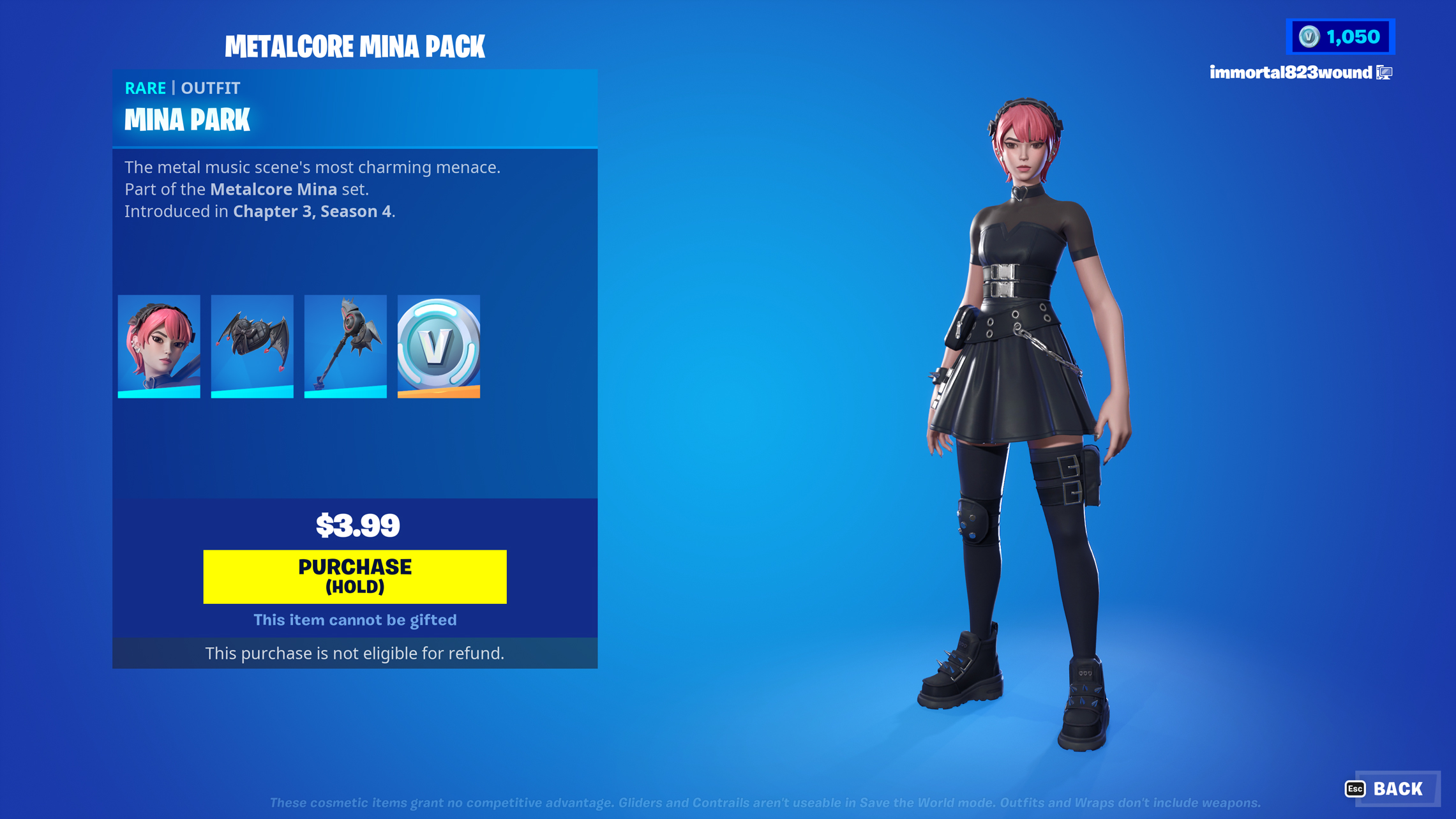 Fortnite, Metalcore Inspect