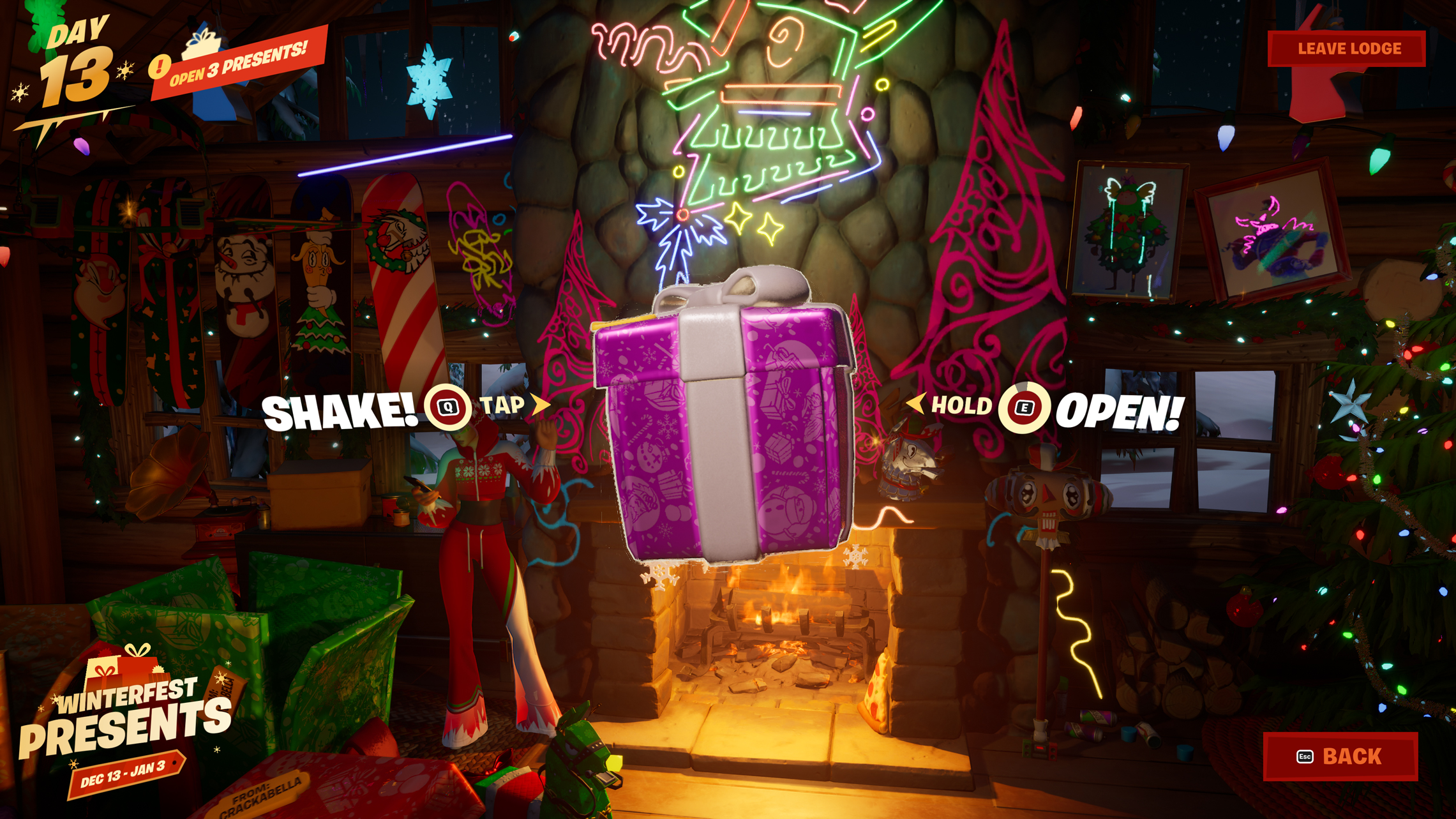 Fortnite, Lodge Open Present