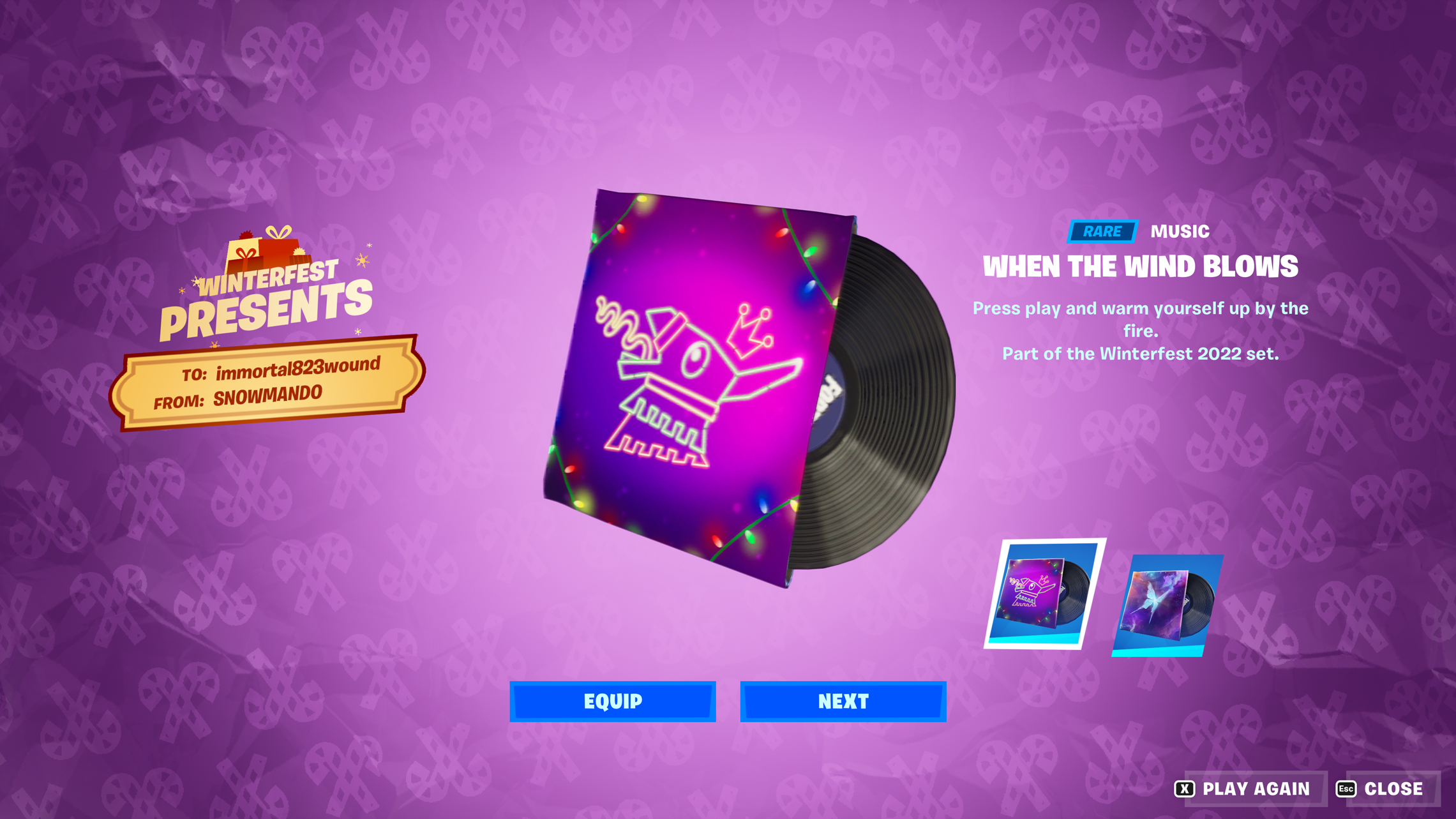 Fortnite, Vinyl