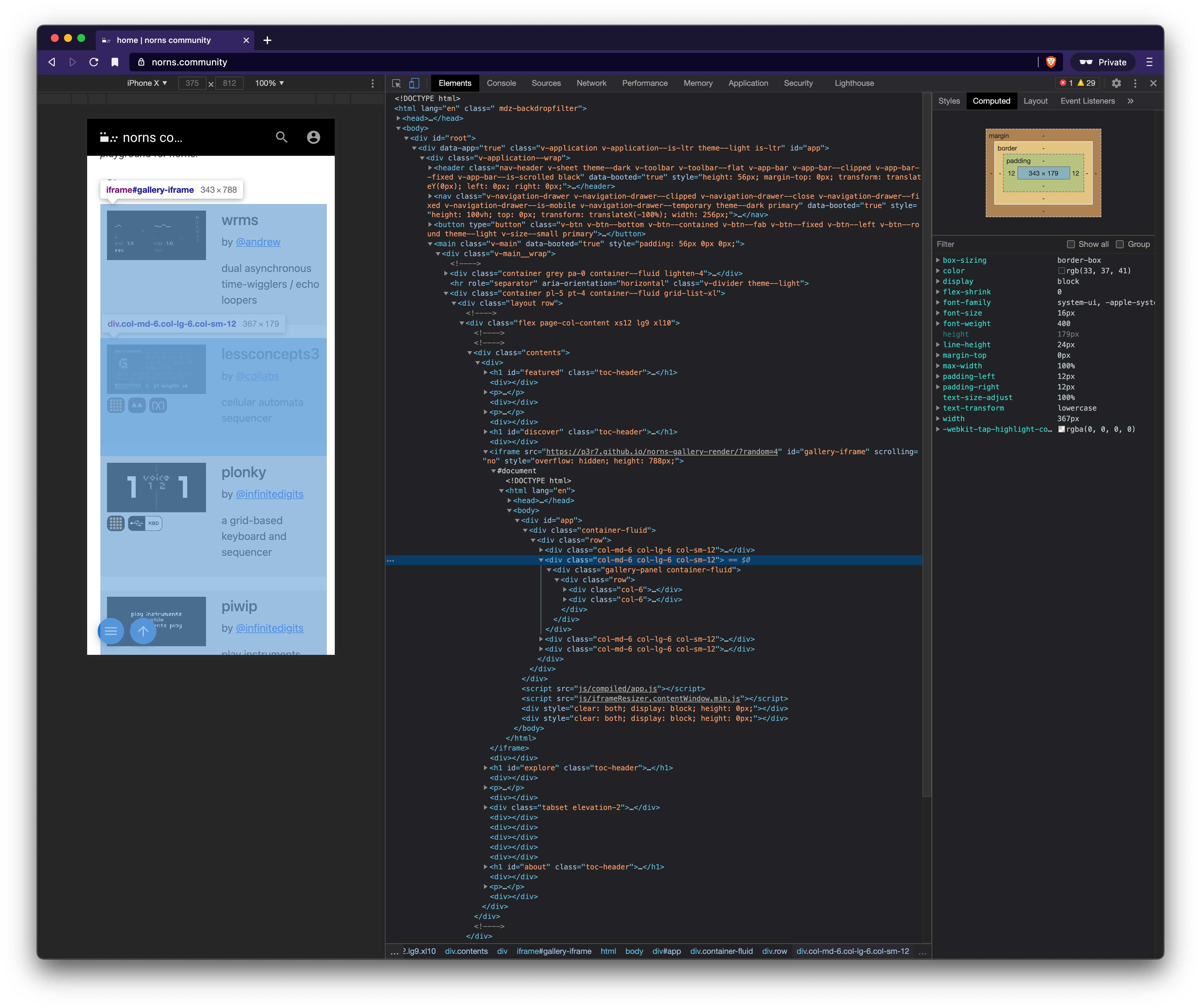 norns community mobile