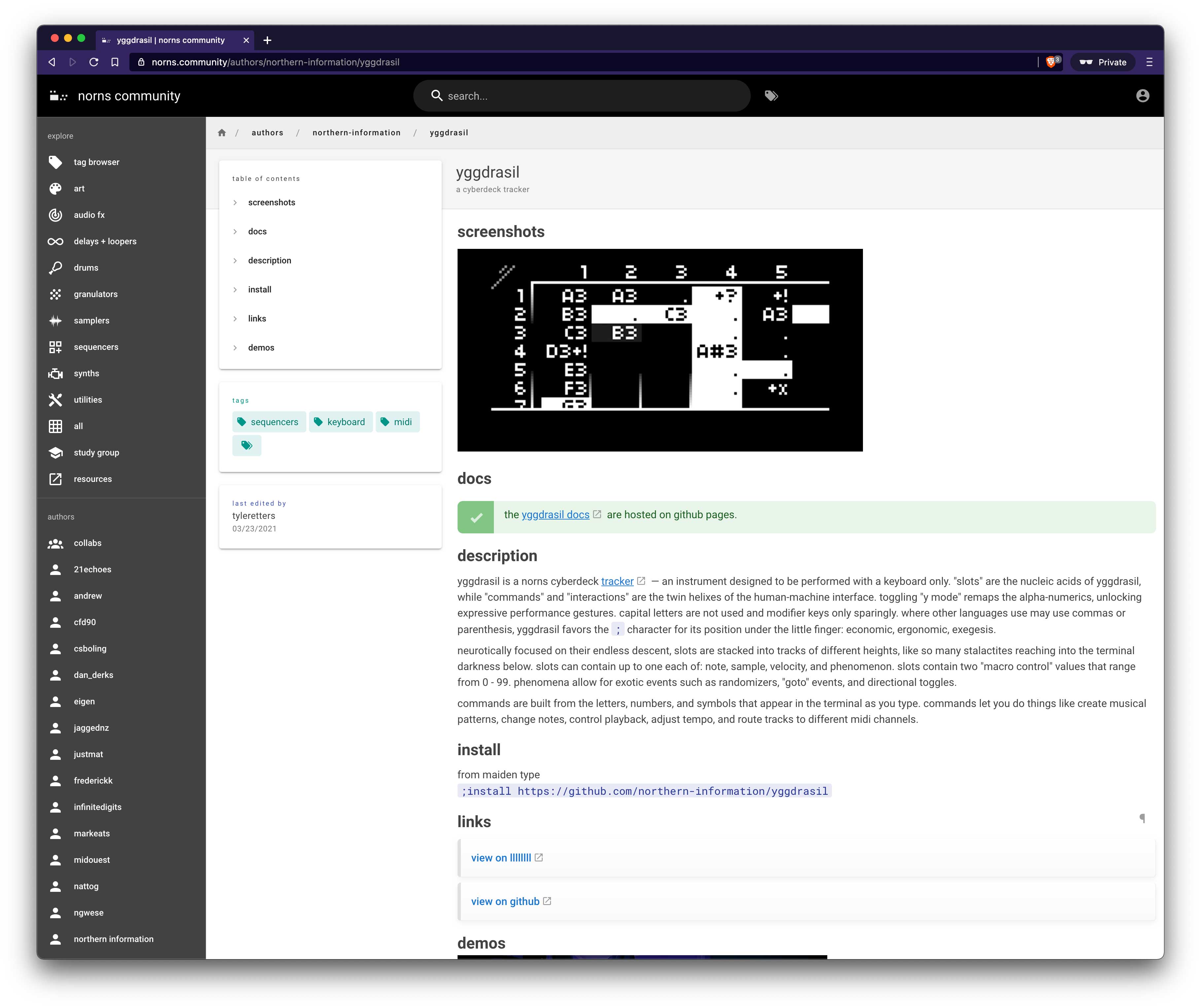 norns community script