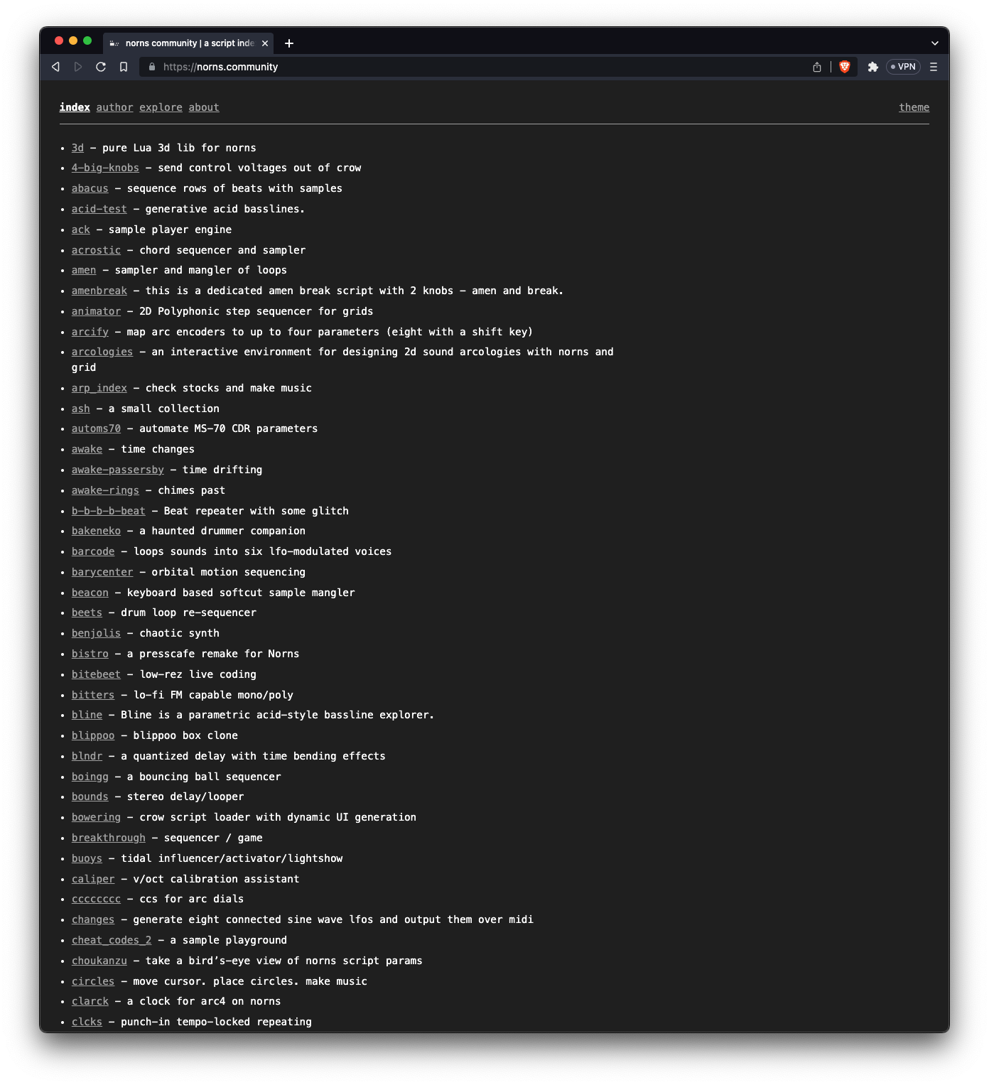 norns community v2 home