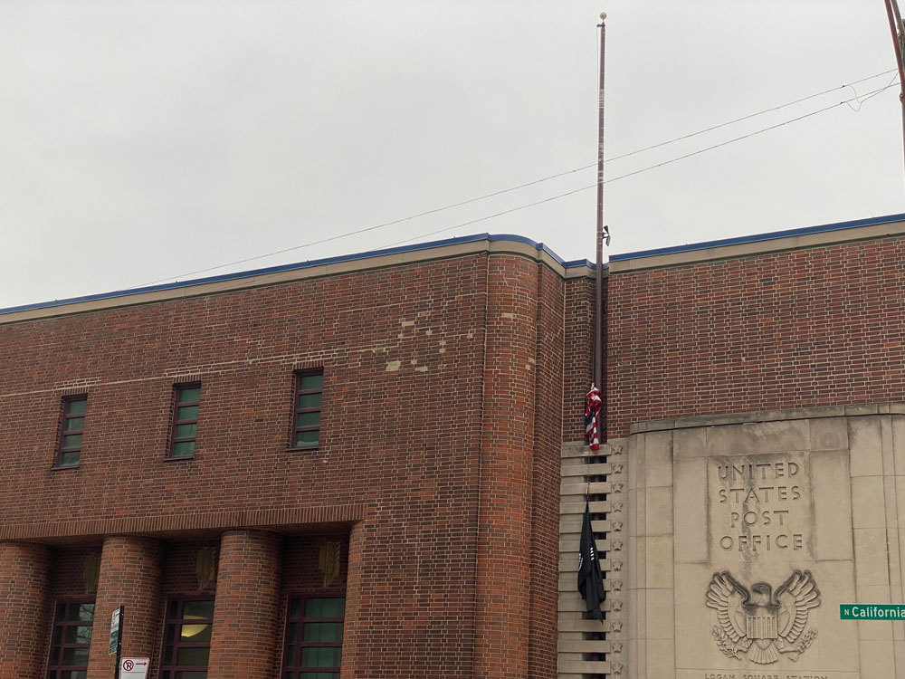 And the flags are all dead at the top of their poles